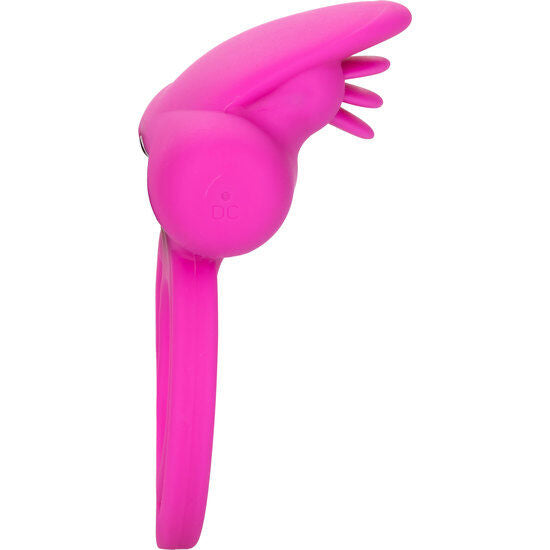 CALEXOTICS - ANELLO VIBRANTE IN SILICONE ROSA DOPPIO PER IL MIGLIORAMENTO DELLO Sfarfallio del CLITÀ