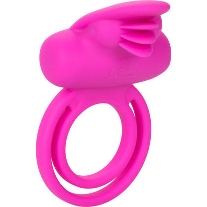 CALEXOTICS - ANELLO VIBRANTE IN SILICONE ROSA DOPPIO PER IL MIGLIORAMENTO DELLO Sfarfallio del CLITÀ