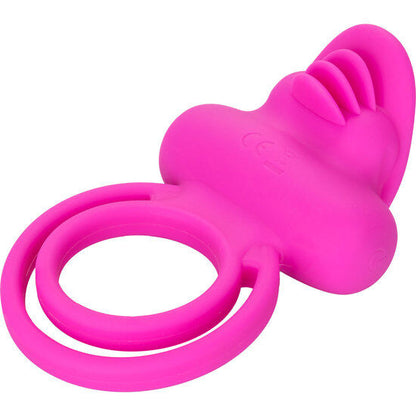 CALEXOTICS - ANELLO VIBRANTE IN SILICONE ROSA DOPPIO PER IL MIGLIORAMENTO DELLO Sfarfallio del CLITÀ
