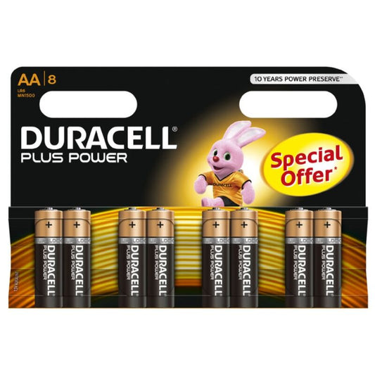 DURACELL - PLUS POWER AA BATTERIA ALCALINE LR6 BLISTER*8
