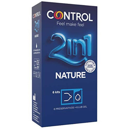 CONTROL - DUO NATURA 2-1 PRESERVATIVO + GEL 6 UNITÀ