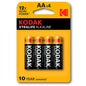 KODAK - BATTERIA ALCALINE AA XTRALIFE LR6 BLISTER*4