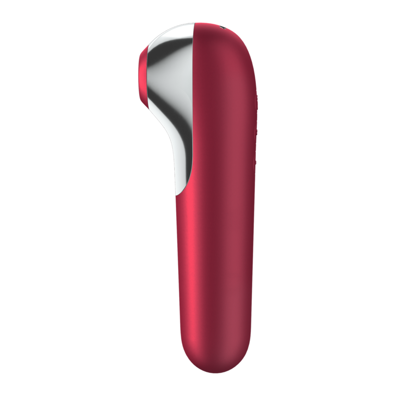 SATISFYER - VIBRATORE DUAL LOVE E ASPIRAZIONE CON ARIA PULSATA ROSSO