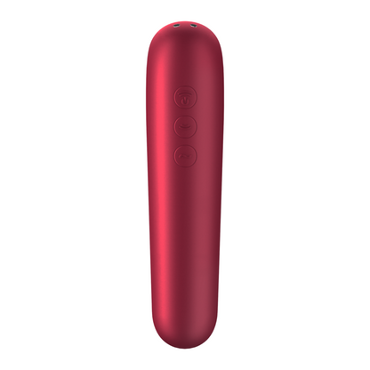 SATISFYER - VIBRATORE DUAL LOVE E ASPIRAZIONE CON ARIA PULSATA ROSSO
