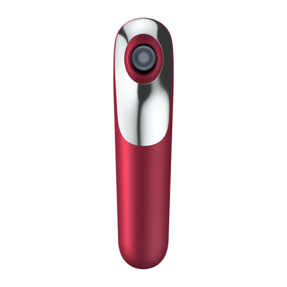 SATISFYER - VIBRATORE DUAL LOVE E ASPIRAZIONE CON ARIA PULSATA ROSSO