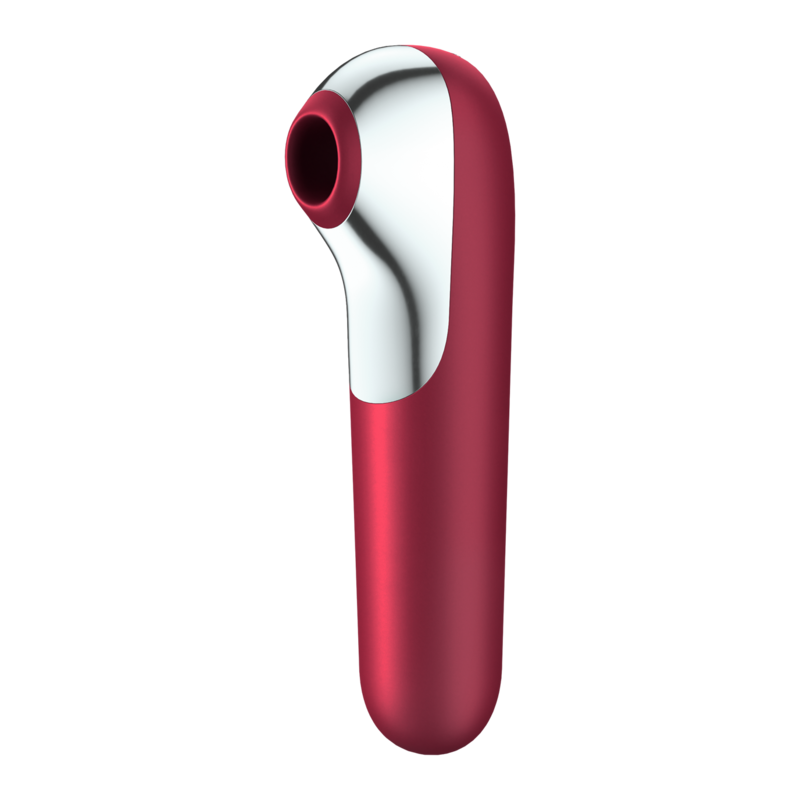 SATISFYER - VIBRATORE DUAL LOVE E ASPIRAZIONE CON ARIA PULSATA ROSSO