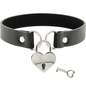 COQUETTE CHIC DESIRE - COLLANA IN PELLE VEGANA CON CUORE E CHIAVE