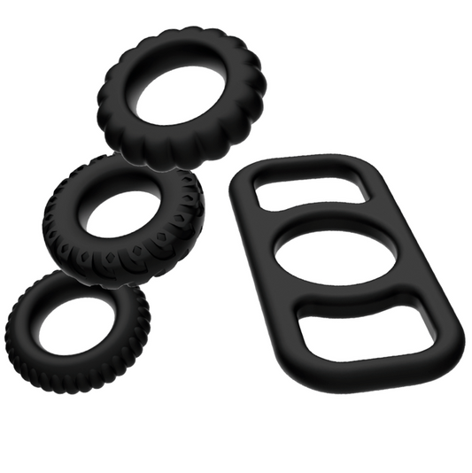 ADDICTED TOYS - SET DI 4 ANELLI PER PENE IN SILICONE