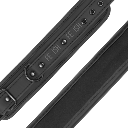 SOTTOMESSA FETISH - COLLARE E MANETTE IN PELLE VEGANA CON FODERA IN NOPRENE