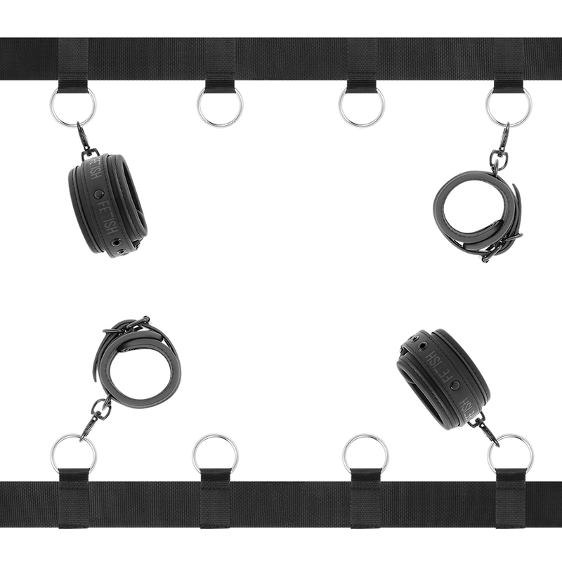 FETISH SUBMISSIVE - SET BONDAGE DI LUSSO PER LETTO CON FODERA IN NEOPRENE