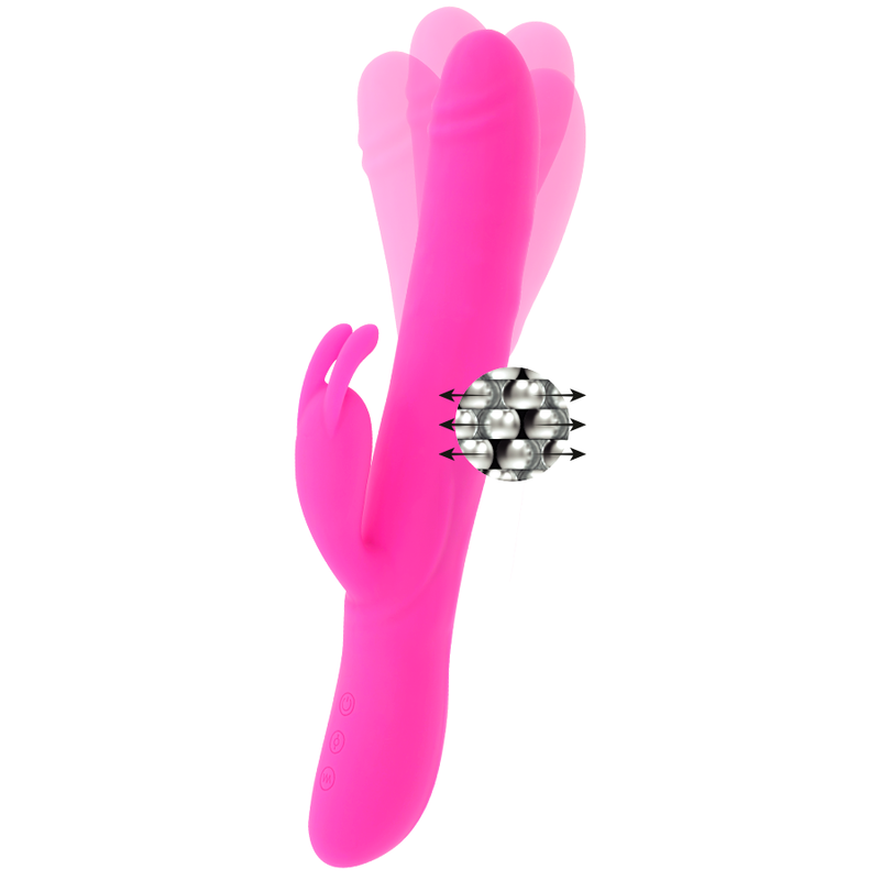 MORESSA - ROTATORE SOMER PREMIUM IN SILICONE RIVESTITO CON PERLE E VIBRAZIONE POTENTE