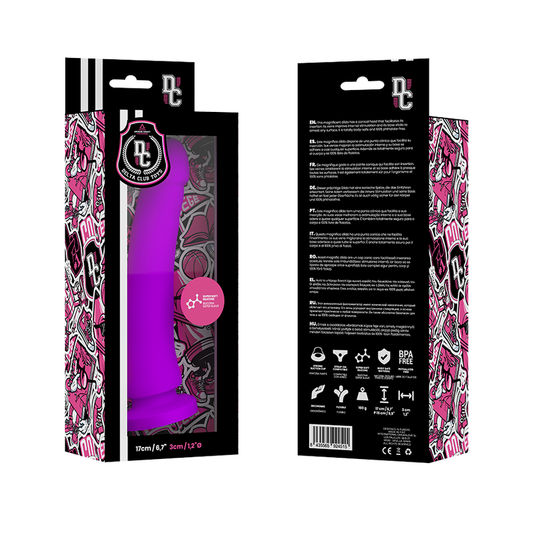 DELTA CLUB - DILDO REALISTICO IN SILICONE MEDICO LILLA 17 CM -O- 3 CM