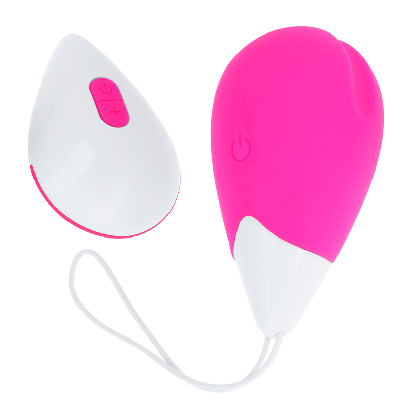 OHMAMA - UOVO VIBRANTE ROSA E BIANCO CON 10 MODALITÀ