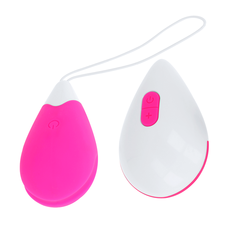 OHMAMA - UOVO VIBRANTE ROSA E BIANCO CON 10 MODALITÀ