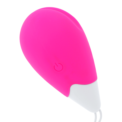 OHMAMA - UOVO VIBRANTE ROSA E BIANCO CON 10 MODALITÀ