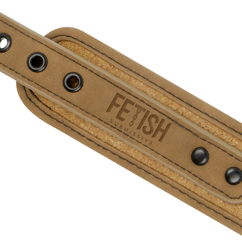 FETISH SUBMISSIVE ORIGIN - COLLANA CON CATENA RIVESTITA IN NEOPRENE