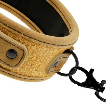 FETISH SUBMISSIVE ORIGIN - COLLANA CON CATENA RIVESTITA IN NEOPRENE