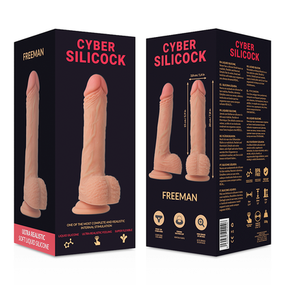 CYBER SILICOCK - FREEMAN SILICONE LIQUIDO REALISTICO 20 CM -O- 3,8 CM