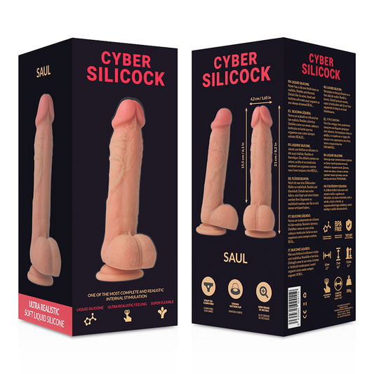 CYBER SILICOCK - SAUL SILICONE LIQUIDO REALISTICO 21 CM -O- 4,2 CM