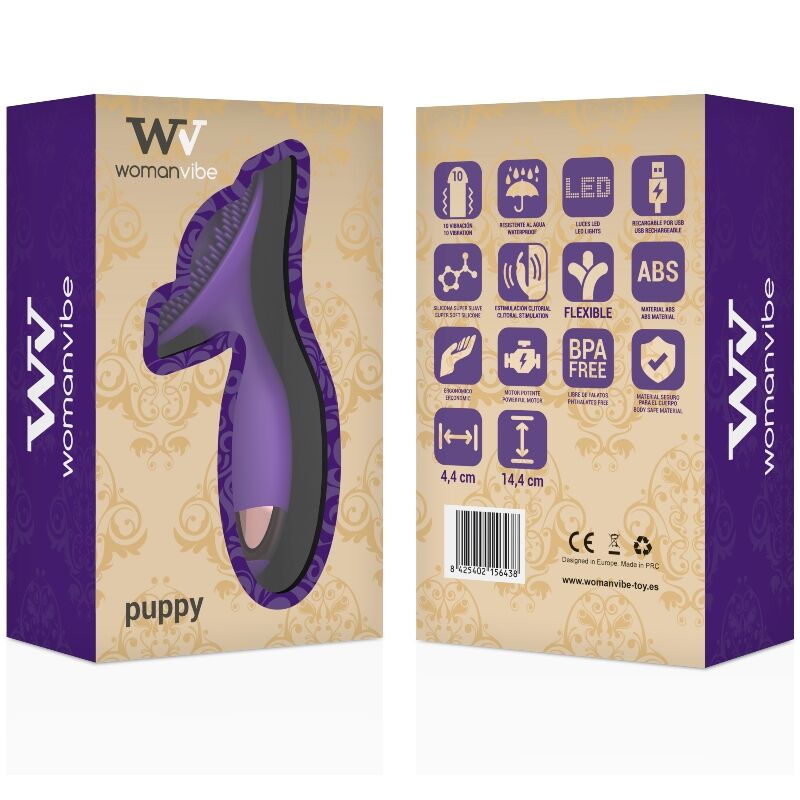 WOMANVIBE - STIMOLATORE RICARICABILE IN SILICONE PER CUCCIOLI
