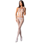 PASSION - WOMAN BS084 BODYSTOCKING BLANCO TALLA ÚNICA