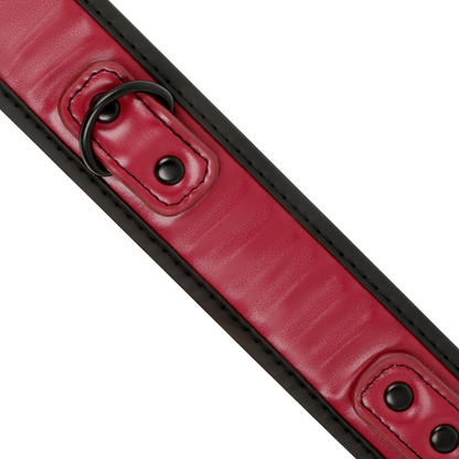 FETISH SUBMISSIVE DARK ROOM - COLLANA CON CATENA RIVESTITA IN NEOPRENE
