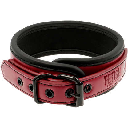 FETISH SUBMISSIVE DARK ROOM - COLLANA CON CATENA RIVESTITA IN NEOPRENE