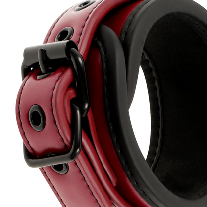 FETISH SUBMISSIVE DARK ROOM - MANETTE ALLA CAVIGLIA IN PELLE VEGANA CON FODERA IN NEOPRENE