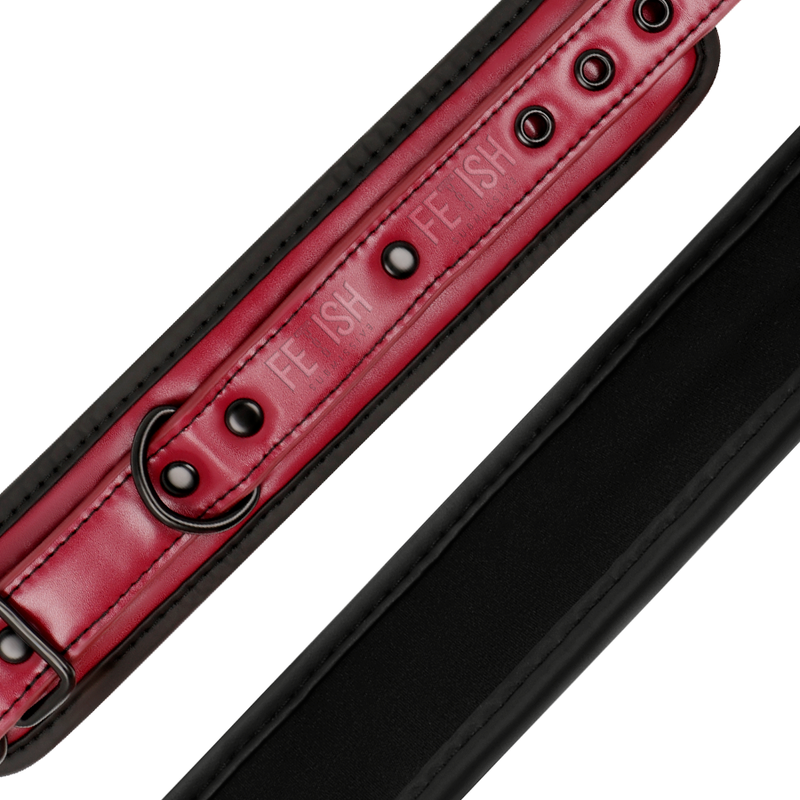 FETISH SUBMISSIVE DARK ROOM - MANETTE ALLA CAVIGLIA IN PELLE VEGANA CON FODERA IN NEOPRENE