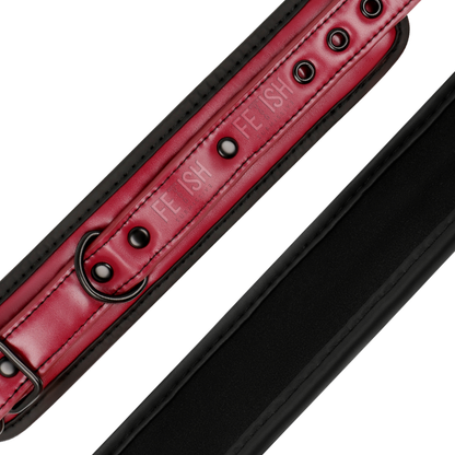 FETISH SUBMISSIVE DARK ROOM - MANETTE ALLA CAVIGLIA IN PELLE VEGANA CON FODERA IN NEOPRENE