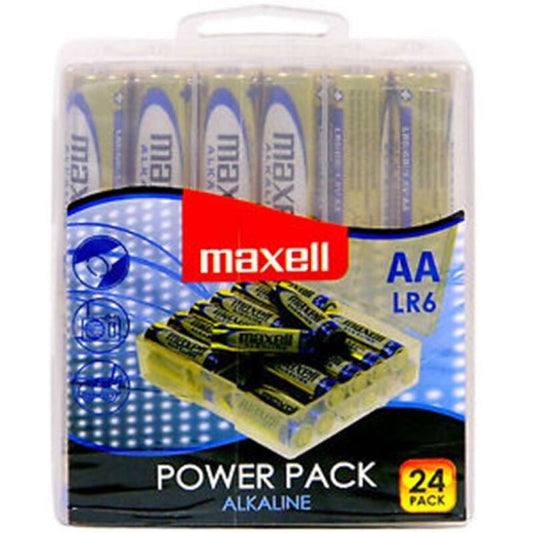 MAXELL - PACCO BATTERIE ALCALINE AA LR6*24 BATTERIE