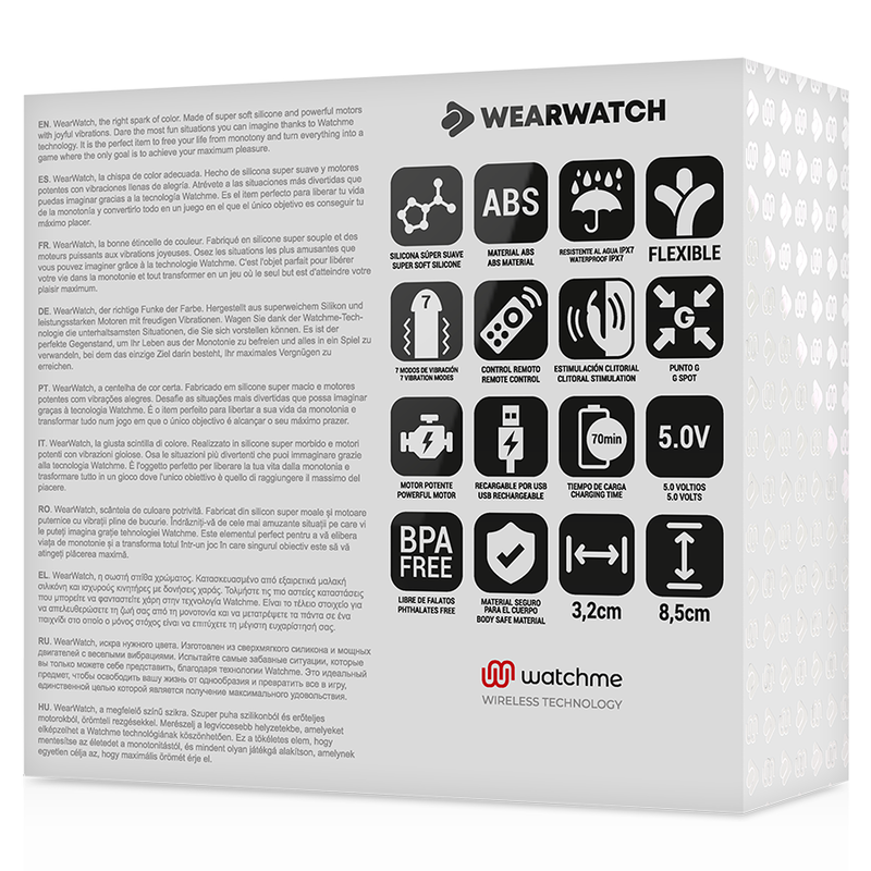 WEARWATCH - VIBRATORE WATCHME A DOPPIA TECNOLOGIA INDACO / ROSA