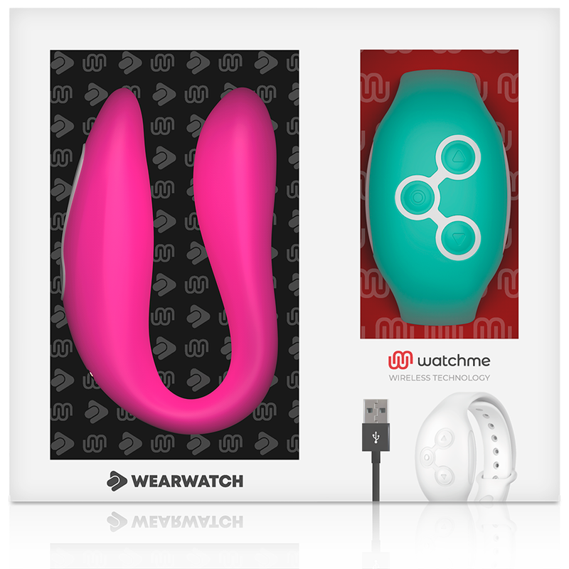 WEARWATCH - VIBRATORE WATCHME DUAL TECHNOLOGY FUCSIA / ACQUA DI MARE