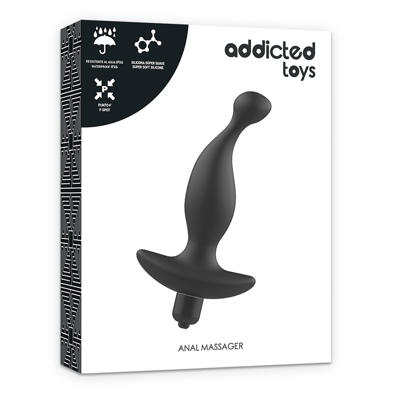 ADDICTED TOYS - MASSAGGIATORE ANALE VIBRANTE NERO MODELLO 1