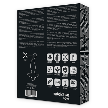 ADDICTED TOYS - MASSAGGIATORE ANALE VIBRANTE NERO MODELLO 1