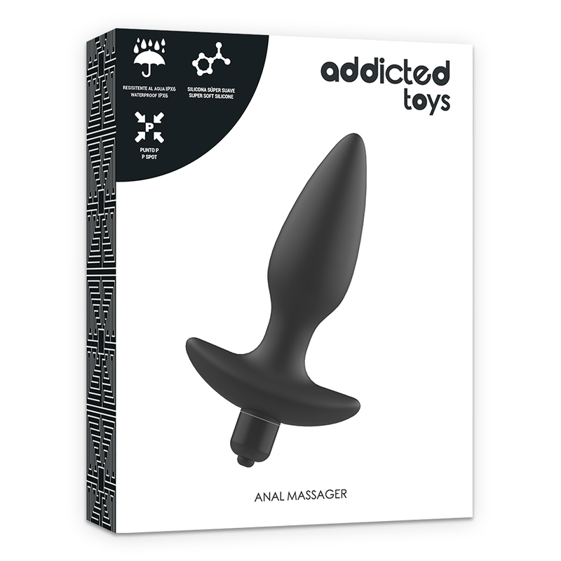 ADDICTED TOYS - PLUG ANALE VIBRANTE NERO PER MASSAGGIATORI